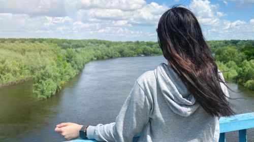 looking at the river